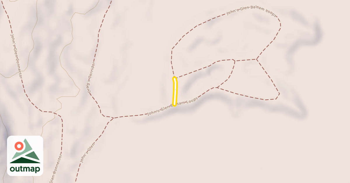 Map of John's Glen Balsam Loops