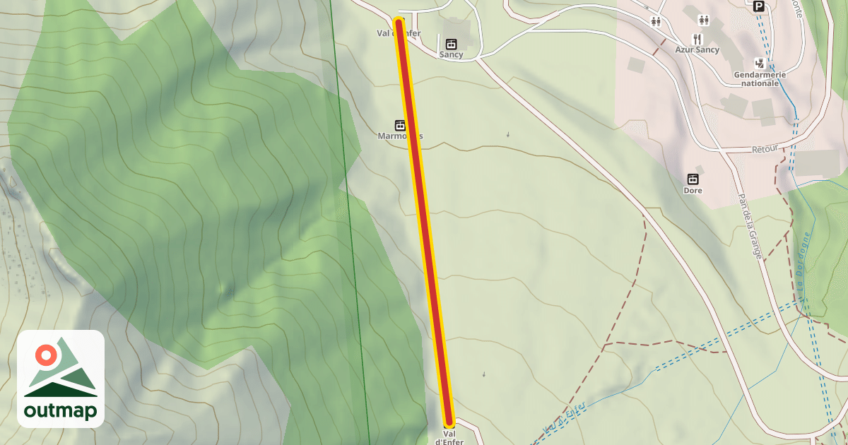 Map of Val d'Enfer