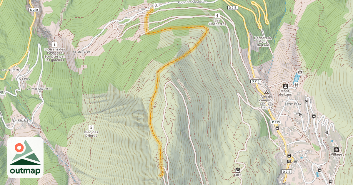 Map of ancienne piste intermédiare "Bons"