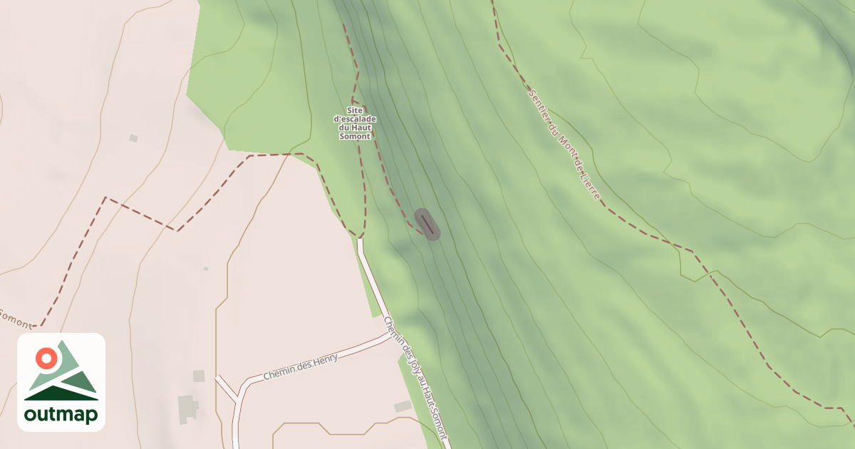 Map of Haut-Somont secteur Yenne