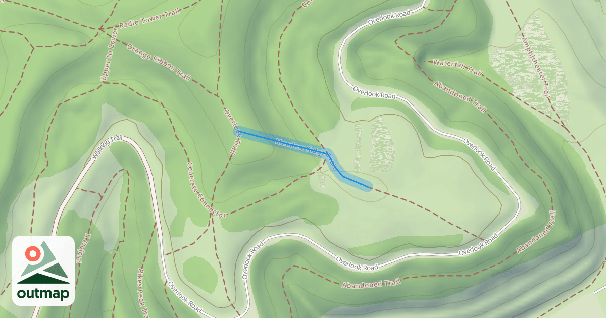 Map of Meadow Ridge Trail in Cabell
