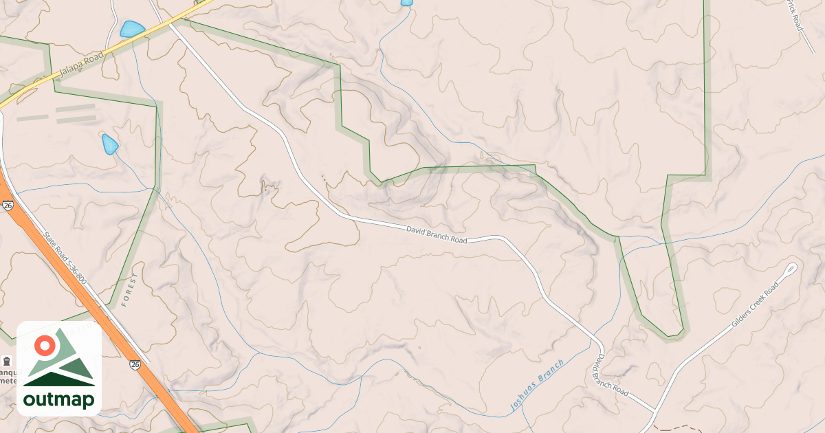 Map of DAVID BRANCH in Newberry