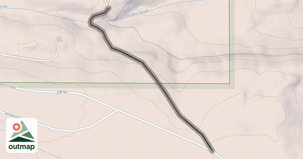 Map of Blue Mountain Ranch Road