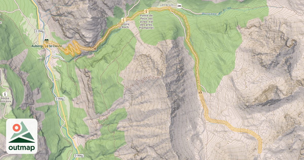 Map of Col des Trois Frères Mineurs — Plampinet
