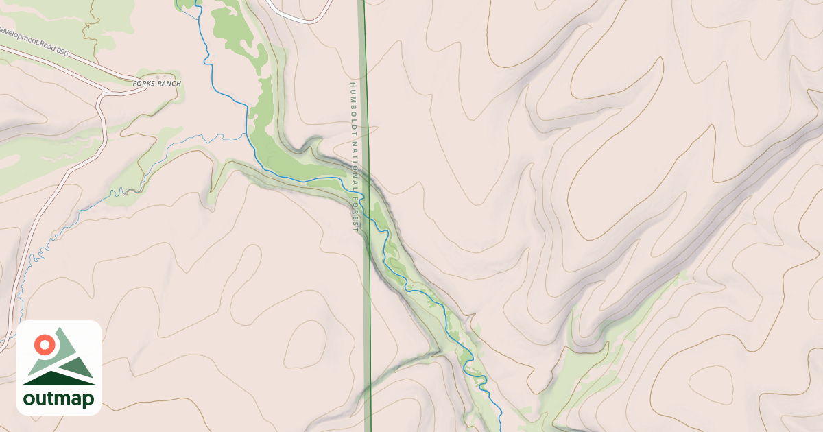 Map of N. FORK LITTLE HUMBOLDT
