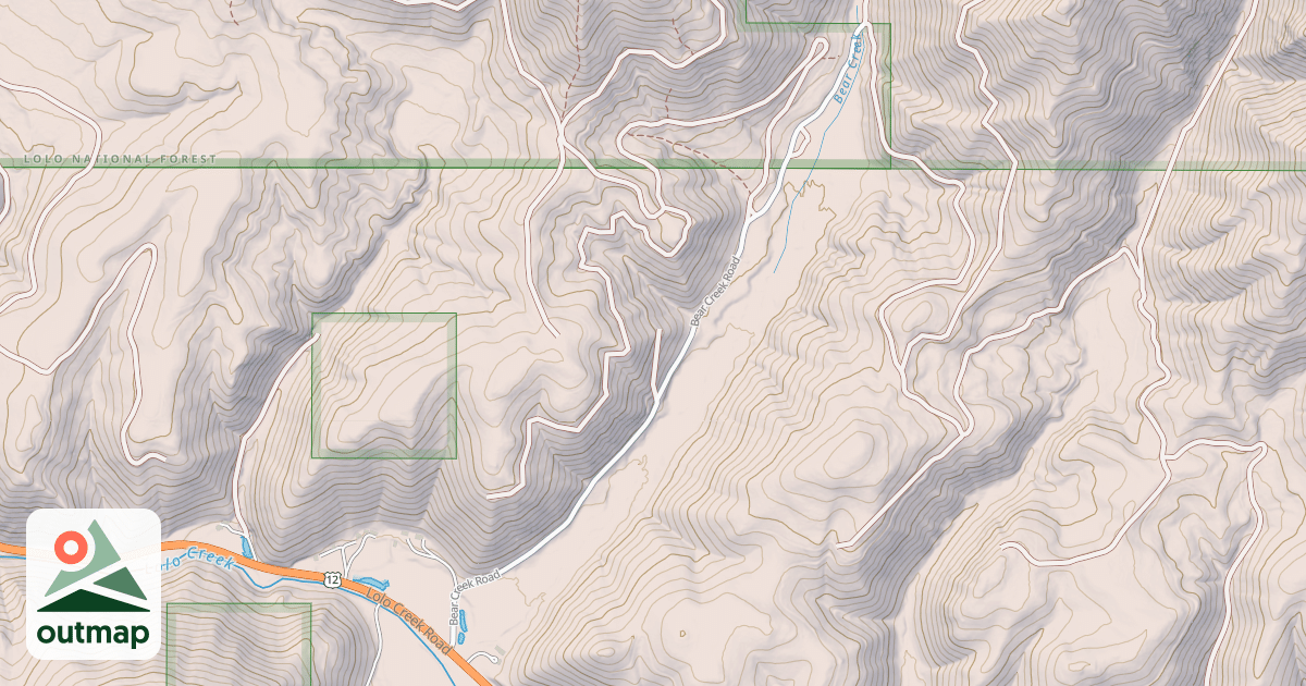 Map of BEAR CREEK