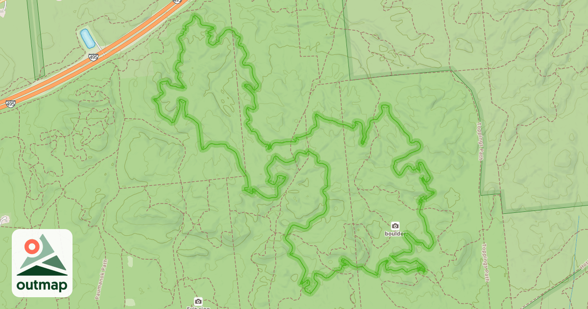 Map of Mannorville Hills Mountain Bike Trail
