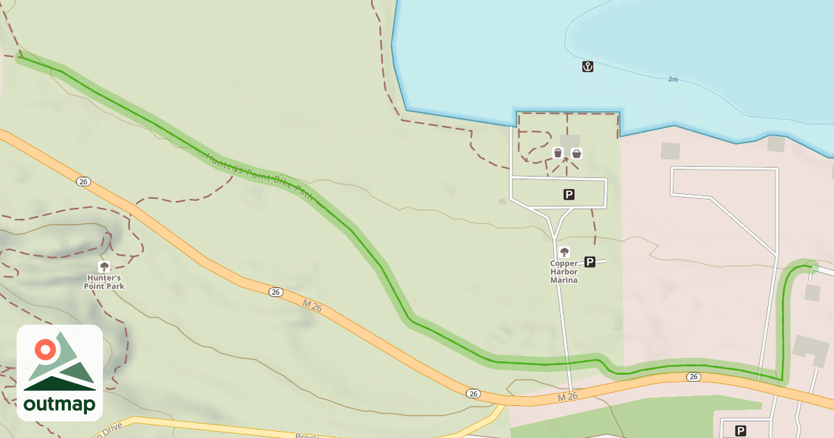 Map of Hunter's Point Bike Path