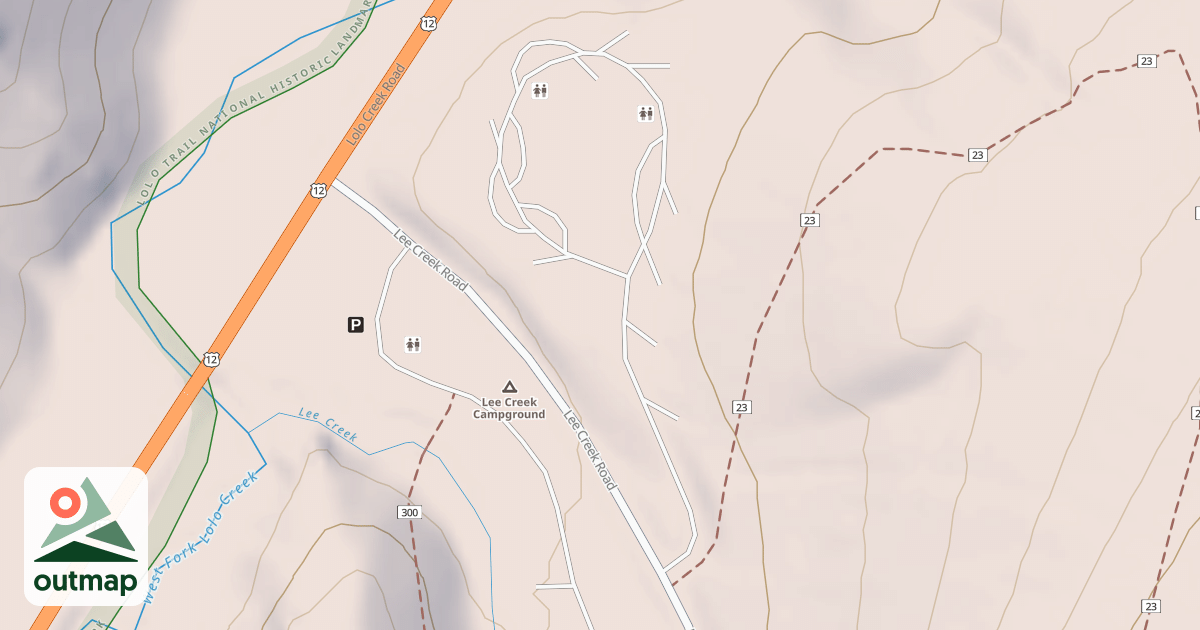 Map of LEE CR CAMP EAST LOOP