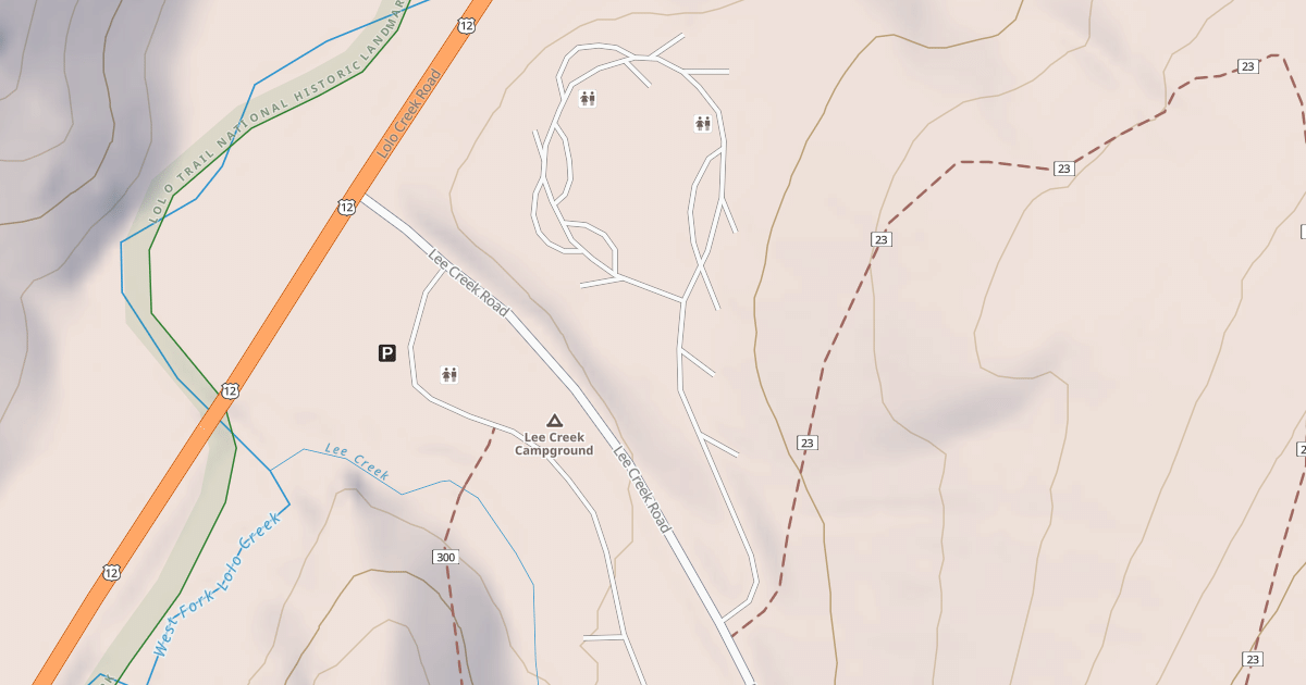 Map preview of LEE CR CAMP EAST LOOP
