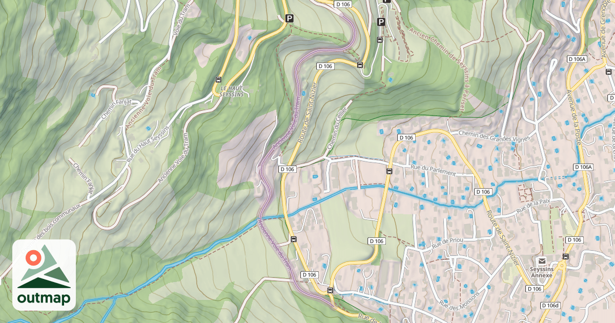 Map of Ancienne Voie du Tram