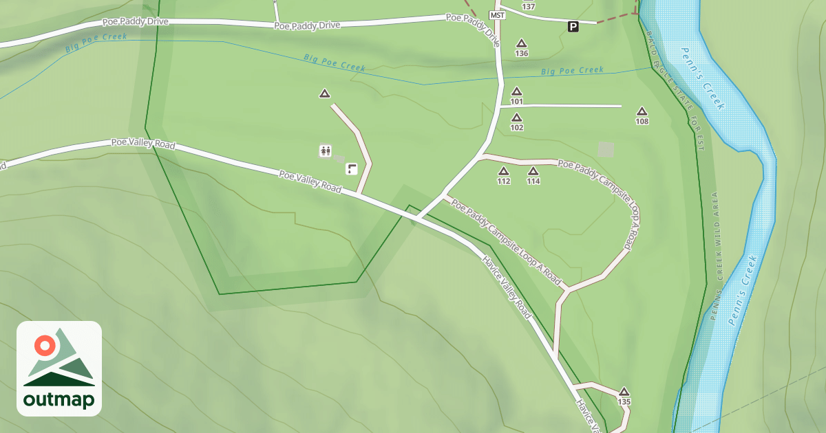 Map of Bald Eagle State Forest Snowmobile Trails