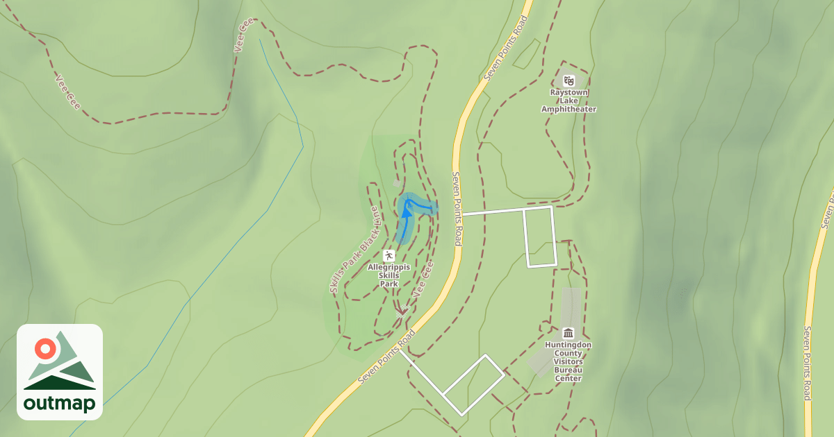 Map of Skills Park Blue Line