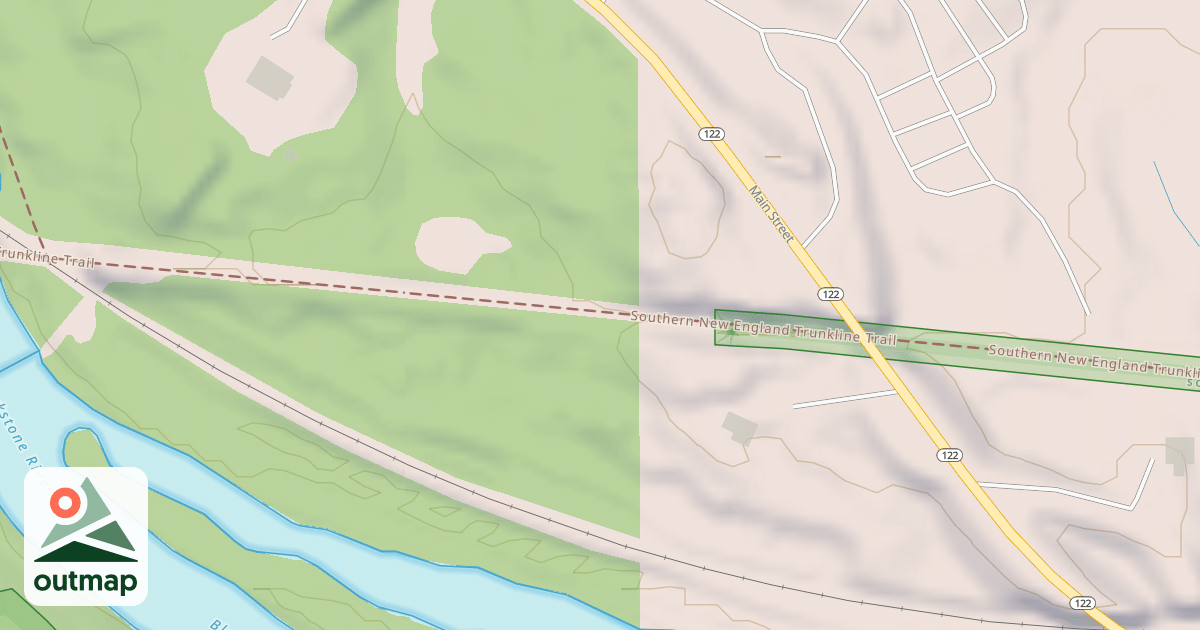 Map of Southern New England Trunkline Trail