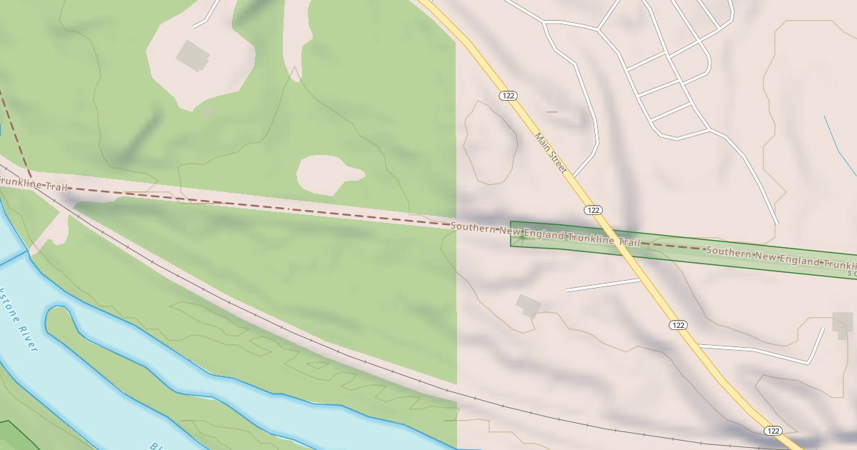 Map preview of Southern New England Trunkline Trail