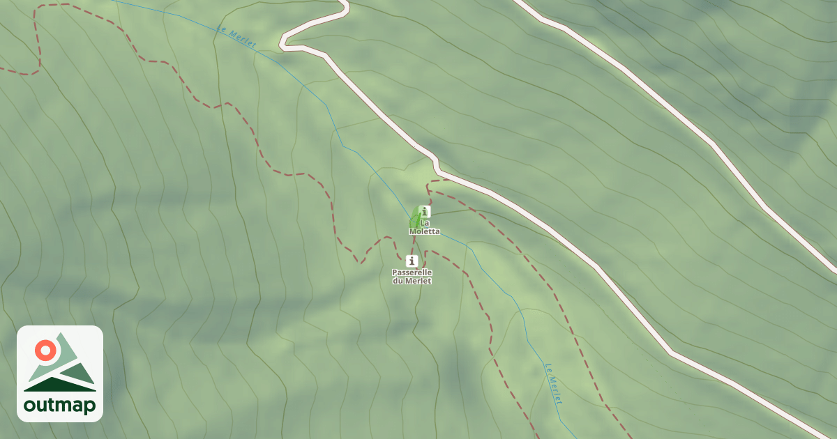 Map of Passerelle du Merlet
