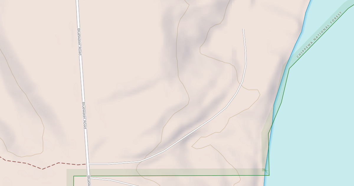 Map preview of BLUEWATER LAKE ROAD SPUR E