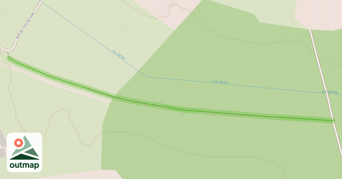 Map of Ancienne ligne ferroviaire Busigny à Hirson