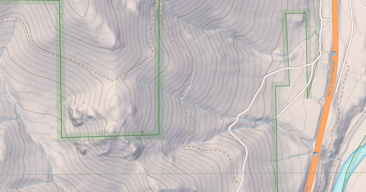 Map preview of CANYON ROAD