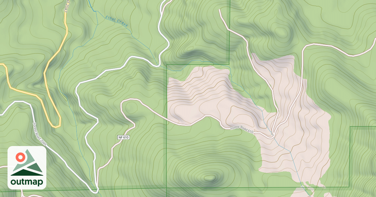 Map of ETHEL CREEK RD