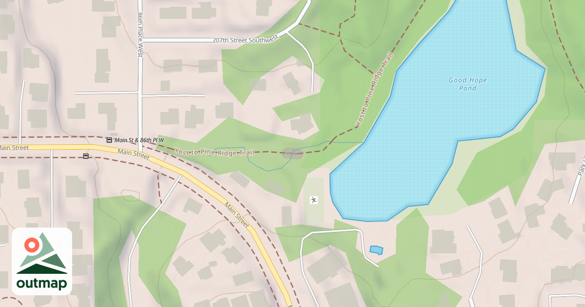 Map of Yost to Pine Ridge Trail