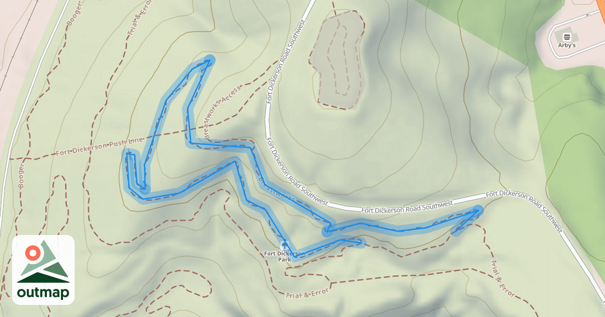 Map of Breastworks
