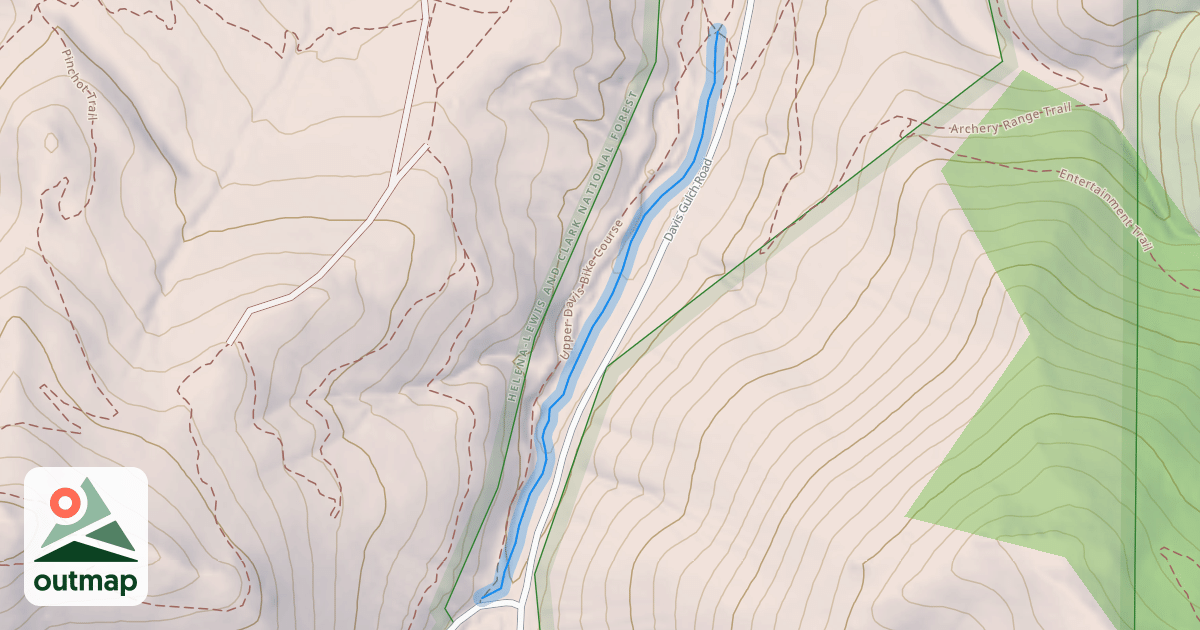 Map of Upper DeFord Trail