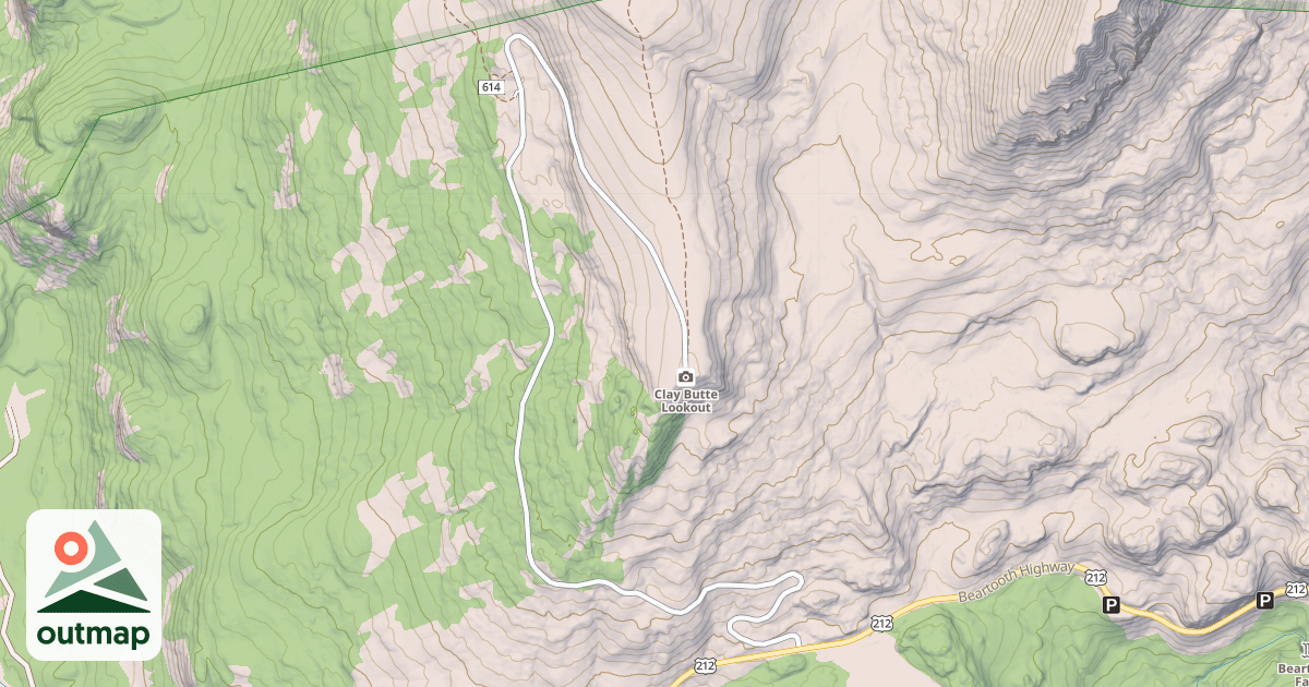 Map of CLAY BUTTE LOOKOUT ACCESS