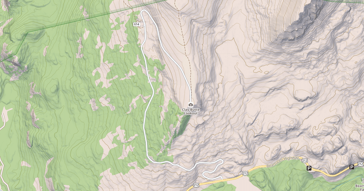 Map preview of CLAY BUTTE LOOKOUT ACCESS