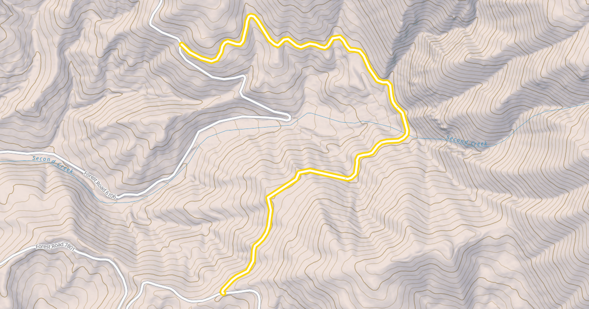 Map preview of Forest Road 7801-600