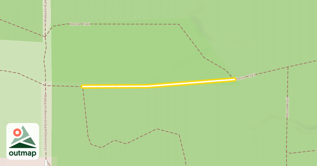 Map of Wabash Cannonball Side Trail in Lucas
