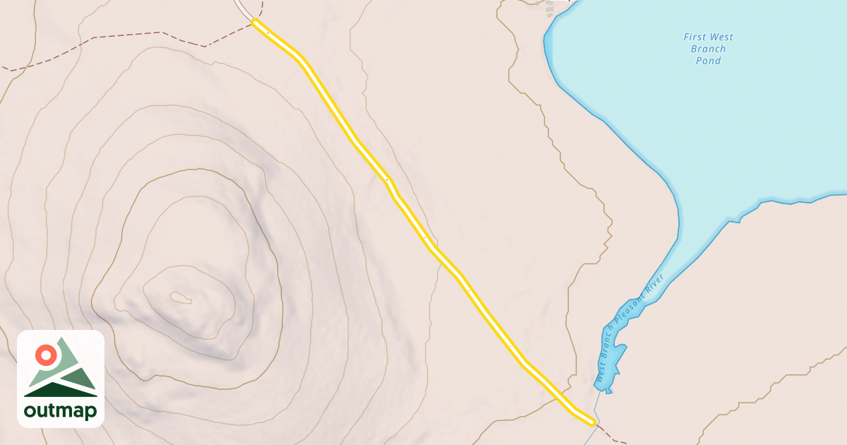 Map of First West Branch Cutoff