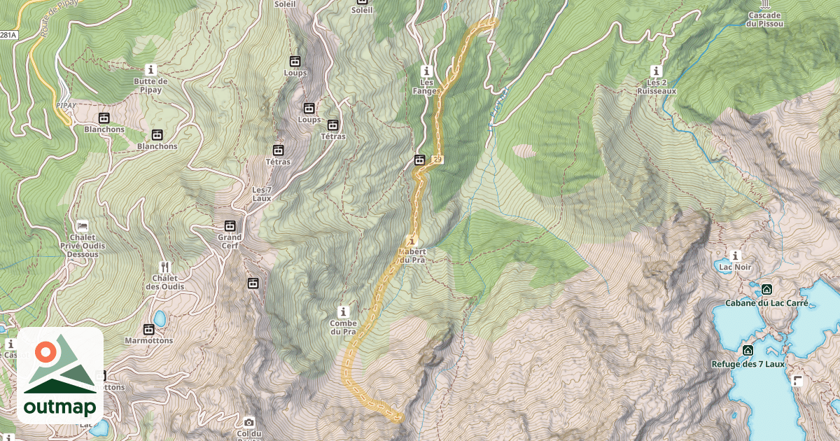 Map of Col de l'Évêque — Le Pleynet