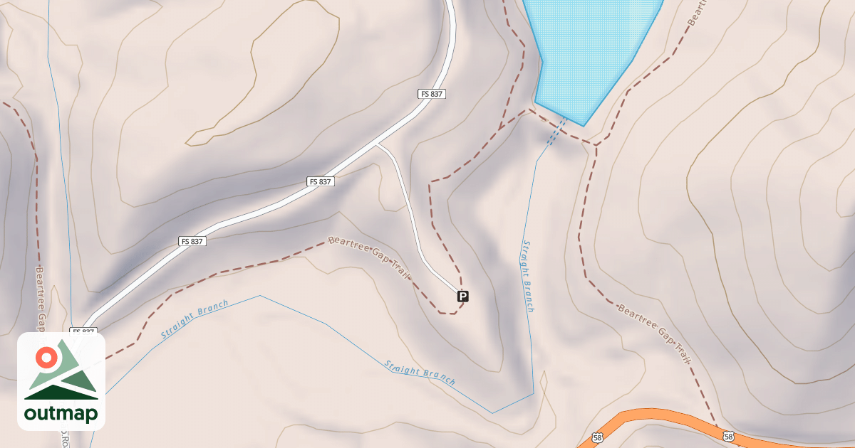 Map of BEAR TREE FISHING PK.