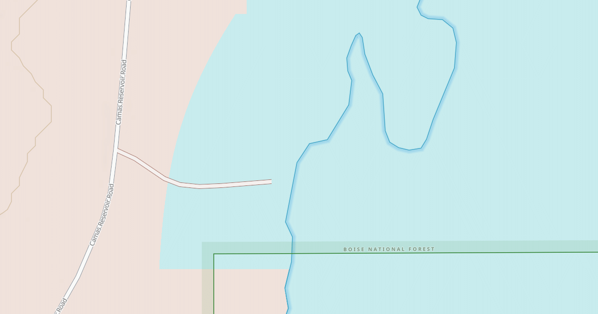Map preview of LITTLE CAMAS BOAT LAUNCH