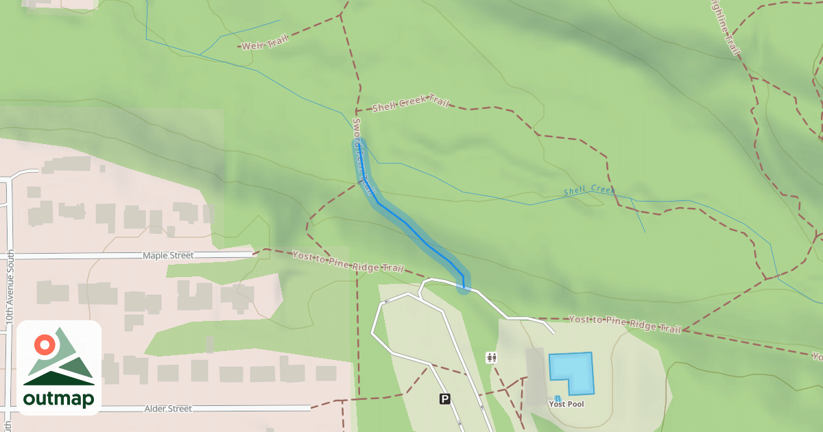 Map of Sword Fern Trail