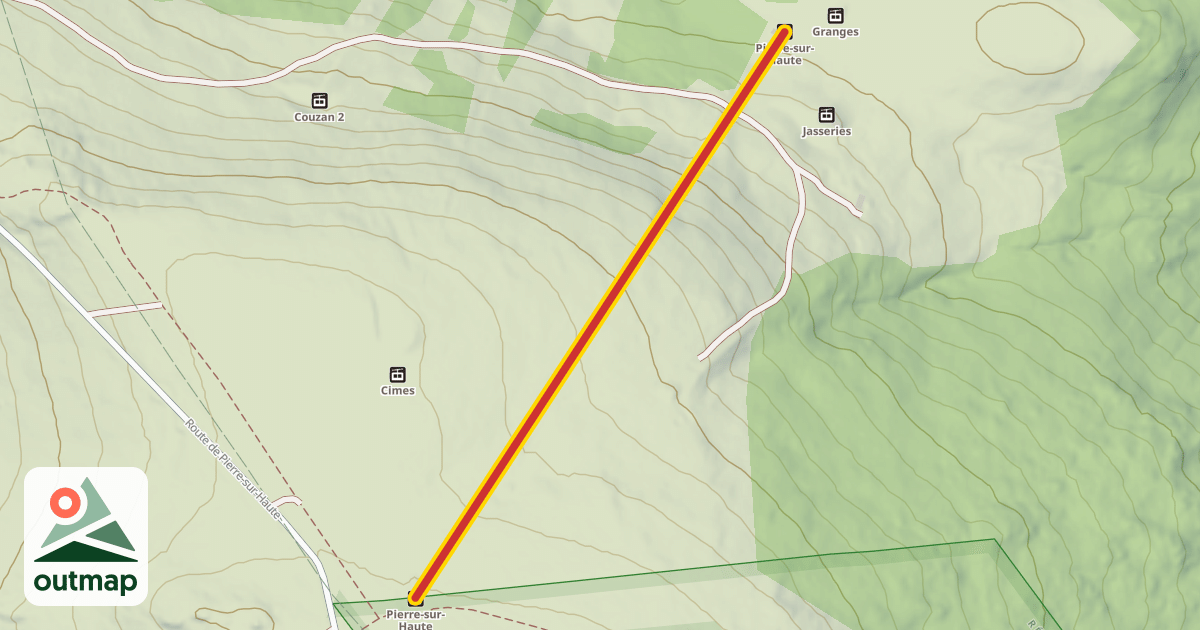Map of Pierre-sur-Haute