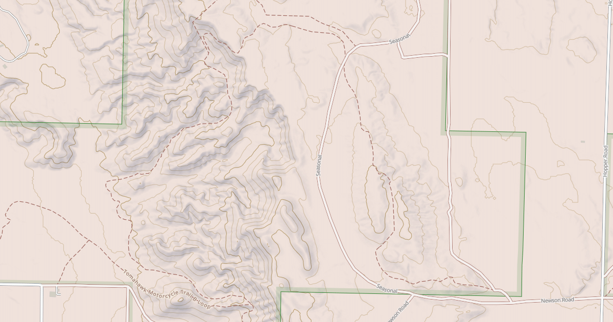 Map preview of Tomahawk Motorcycle Trail B Loop