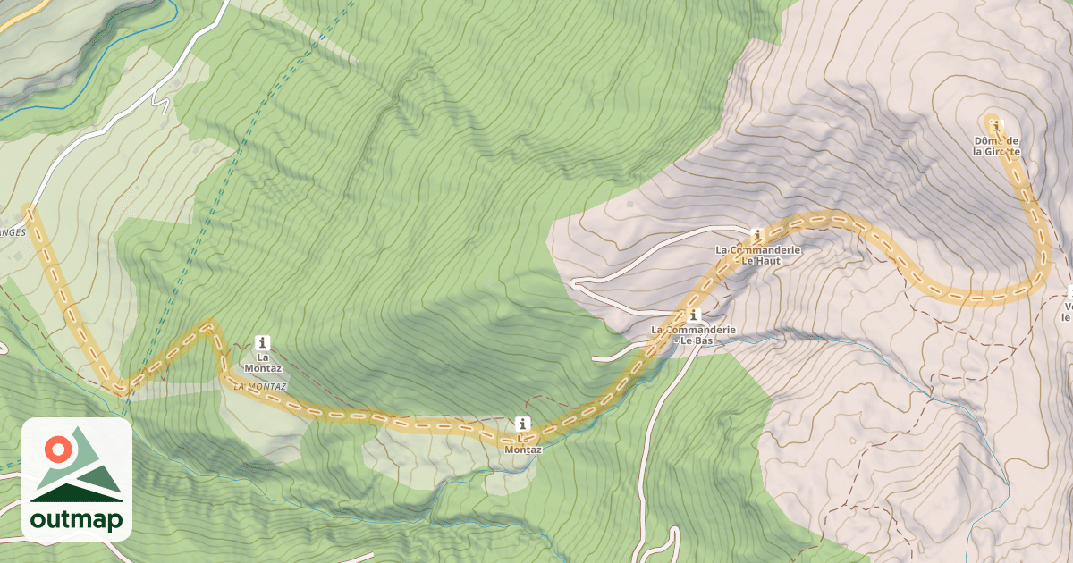 Map of Bosse de la Commanderie — Les Greniers