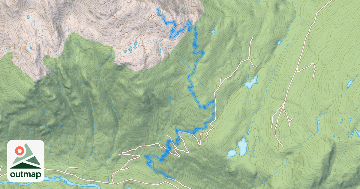 Map of Middle Peak Trail