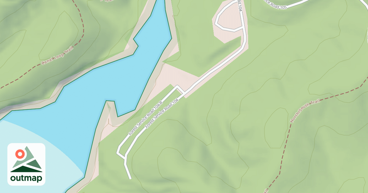Map of TWIN LAKES NORTH