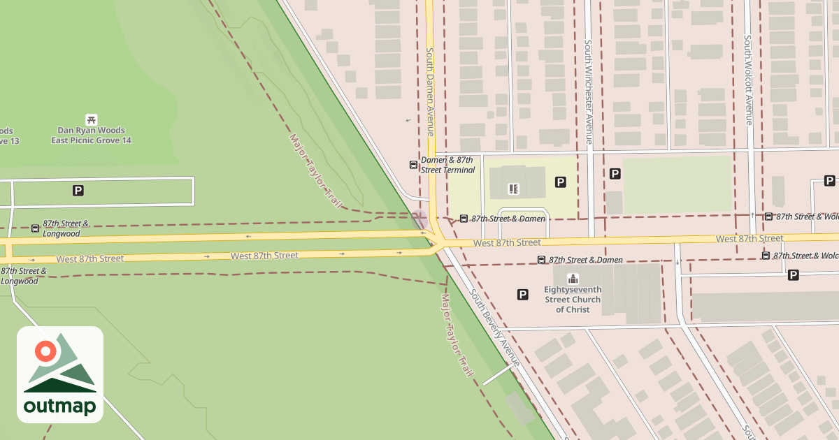 Map of Major Taylor Trail