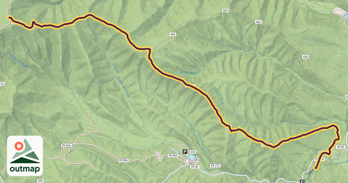 Map of Wild Oak Trail