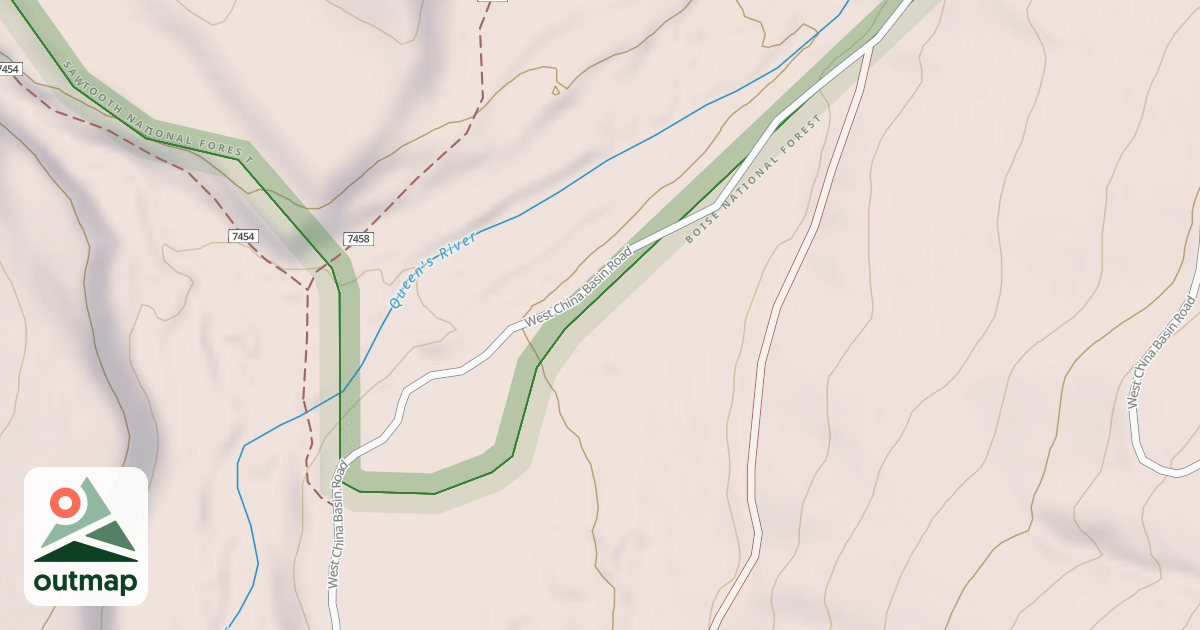 Map of QUEENS RIVER