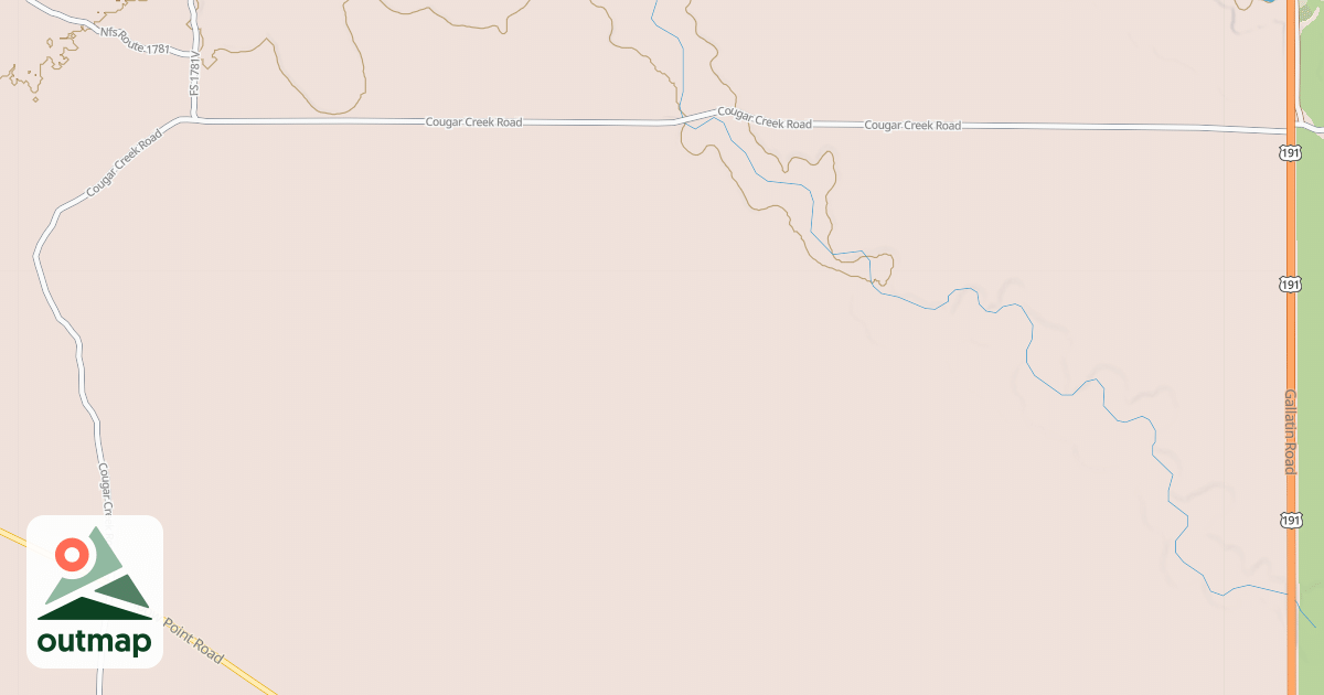 Map of COUGAR CREEK ROAD