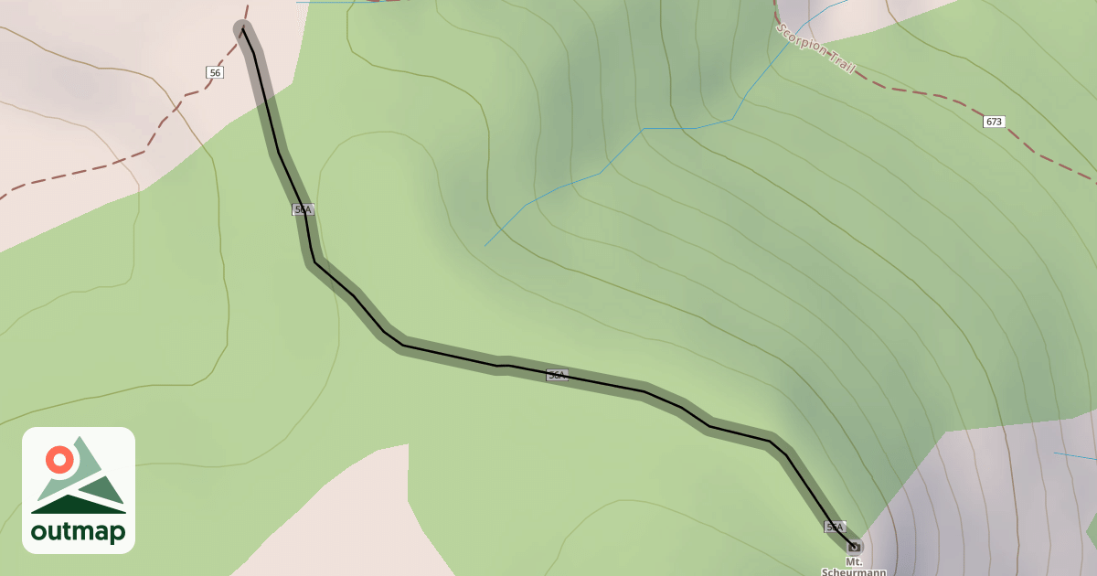 Map of Schuerman Mountain Vista Trail