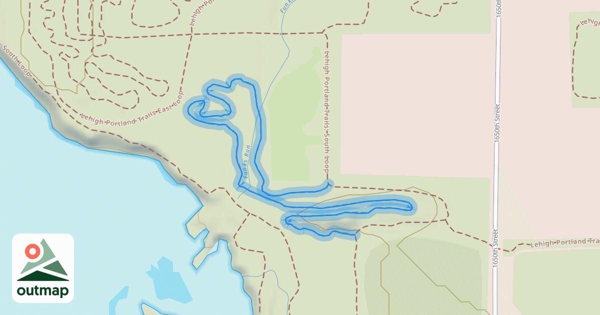 Map of Lehigh Portland Trails: Rubble Ridge