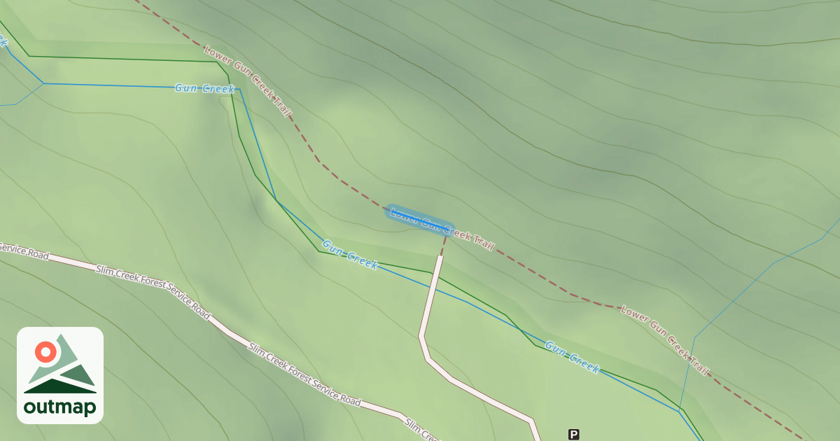 Map of Lower Gun Creek Trail