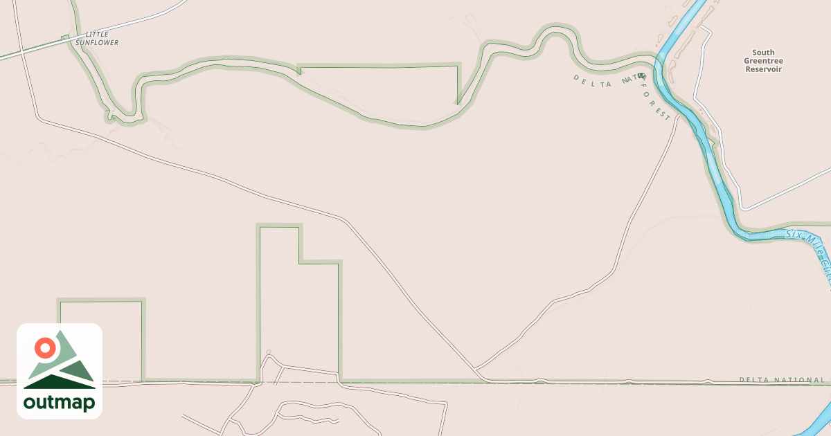 Map of SIX MILE BAYOU ROAD