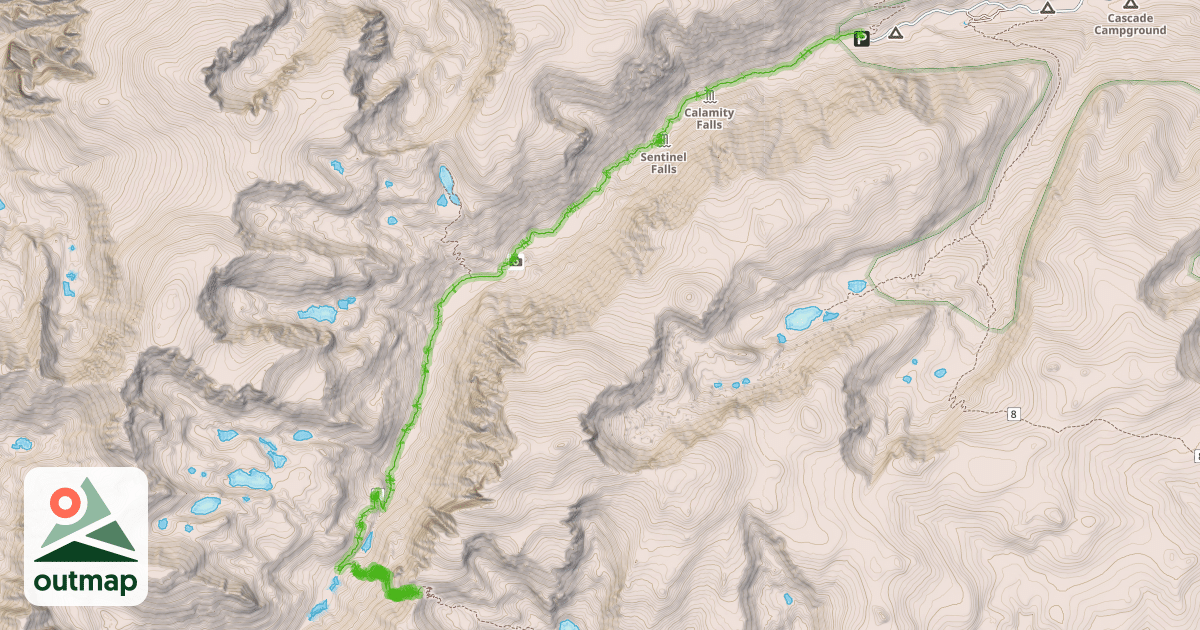 Map of West Fork Rock Creek Trail